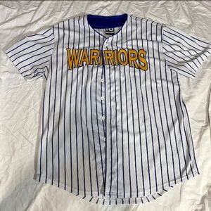 Golden State Warriors NBA pinstripe jersey